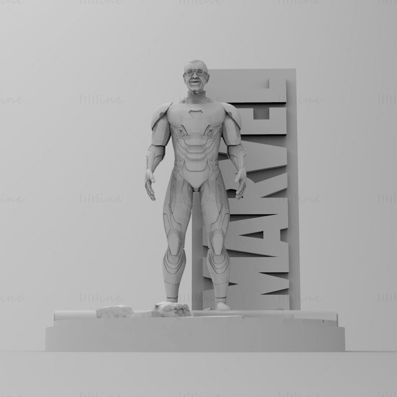 Стэн Ли 2018 3D-модель готова к печати STL