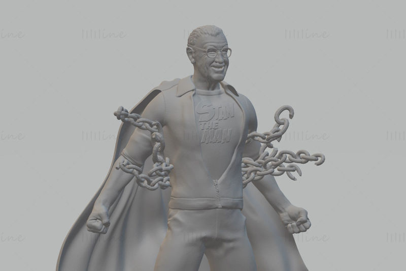 Stan Lee Figuren 3D-Druckmodell