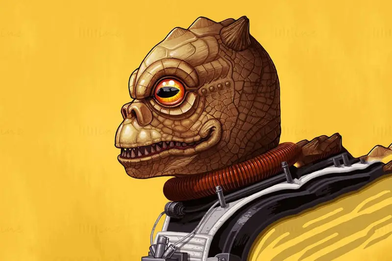 Star Wars Bossk Mask 3D Print Model STL