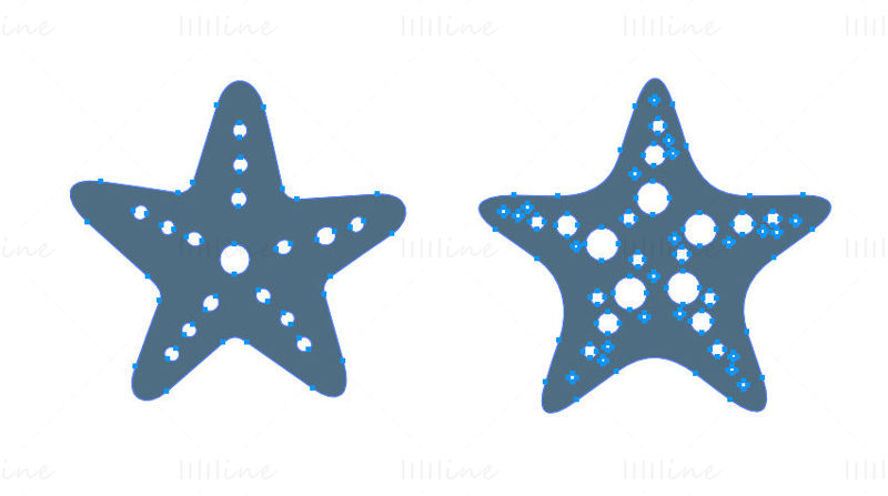 Starfish vector icon logo