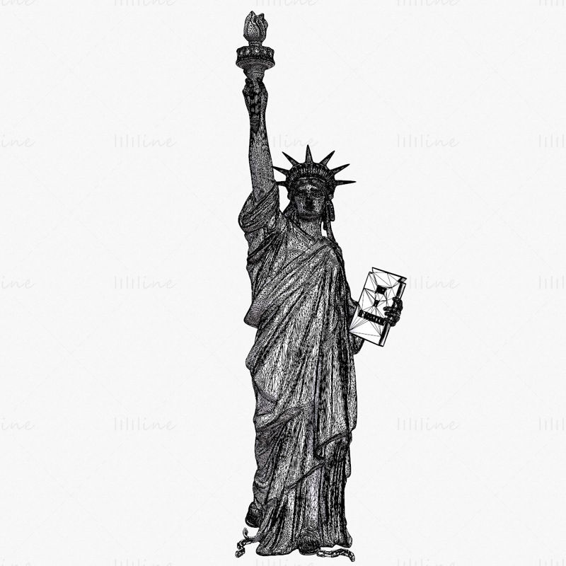 تمثال الحرية نموذج 3D