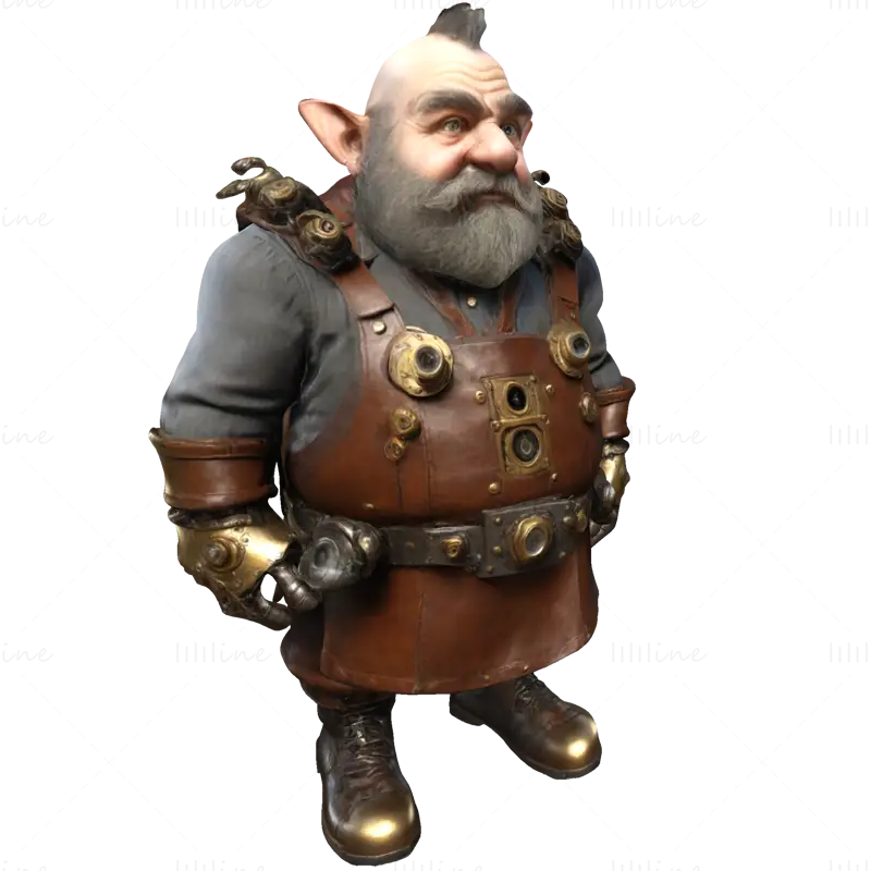 مدل پرینت سه بعدی Steampunk Gnome Tinkerer