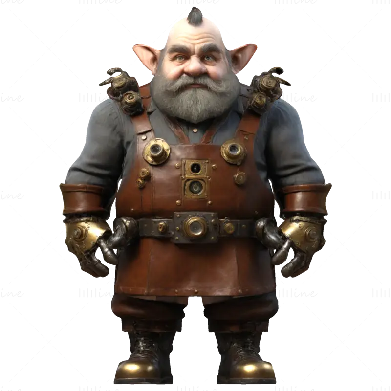 مدل پرینت سه بعدی Steampunk Gnome Tinkerer