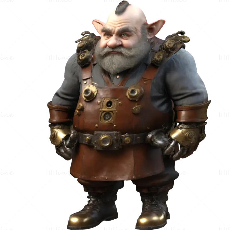 مدل پرینت سه بعدی Steampunk Gnome Tinkerer