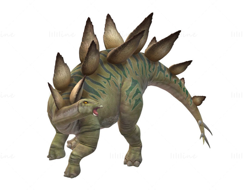 Stegosaurus Dinozor 3D Modeli Yazdırmaya Hazır