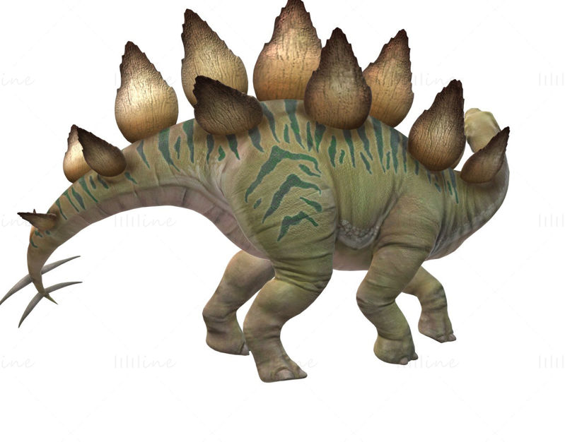 Stegosaurus Dinozor 3D Modeli Yazdırmaya Hazır