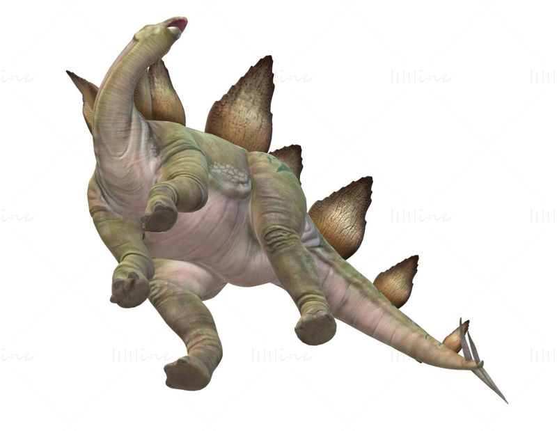 Modelo 3D de dinossauro estegossauro pronto para imprimir