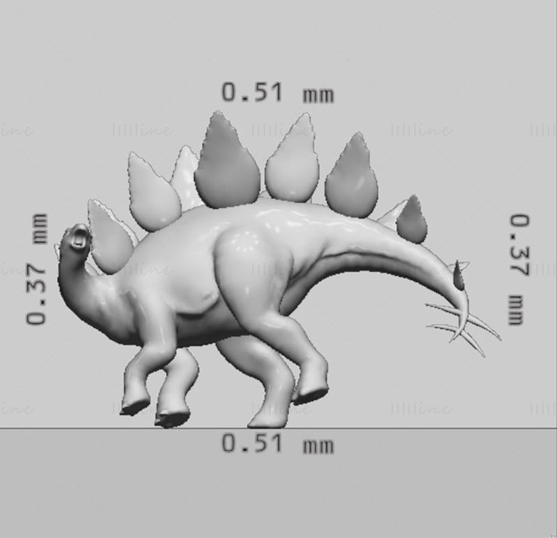 Modelo 3D de dinossauro estegossauro pronto para imprimir