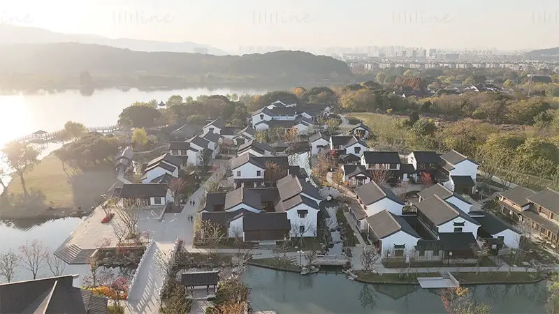 Stock video del villaggio di pescatori di Stony Lake