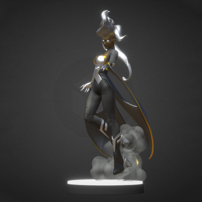 Storm Marvel Statue 3D-model Klaar om af te drukken STL
