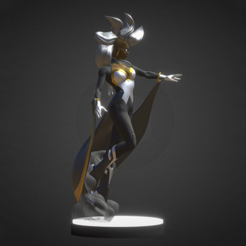 Storm Marvel Statue 3D-model Klaar om af te drukken STL