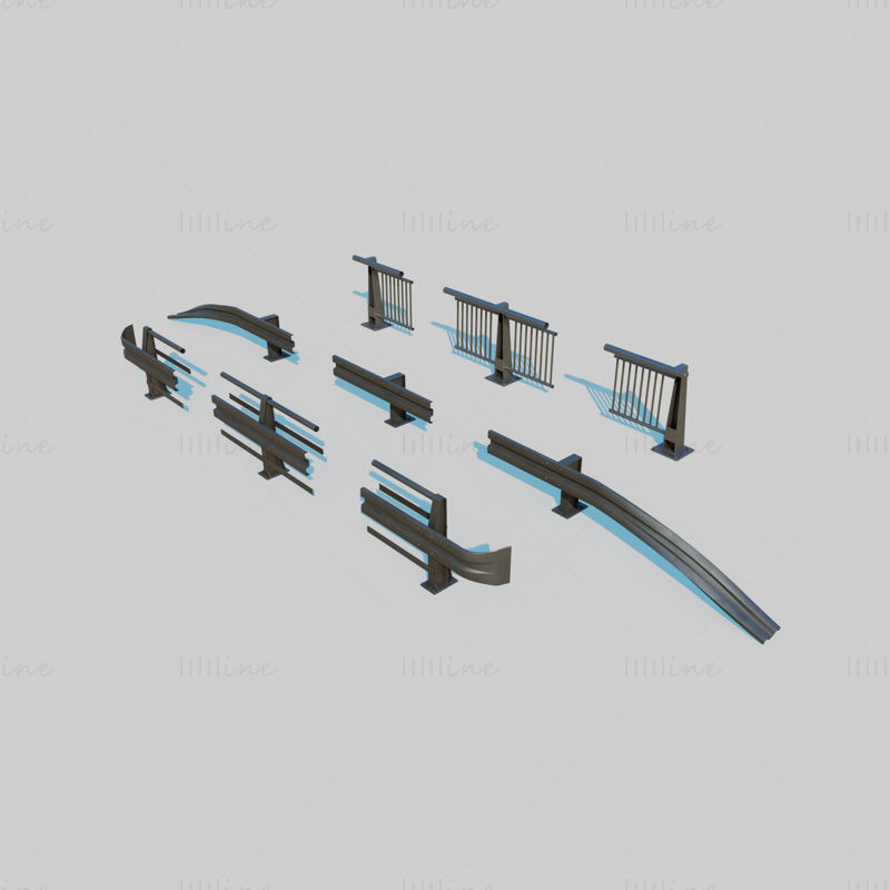 Street Barriers 3D Model Pack