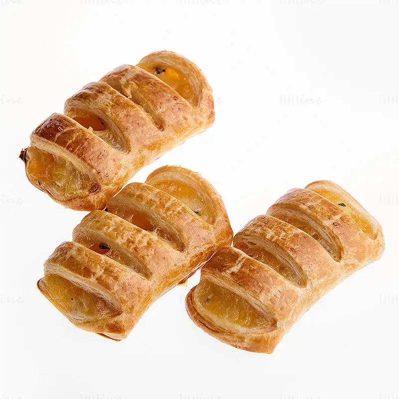 Strudel bites afbeelding witte achtergrond