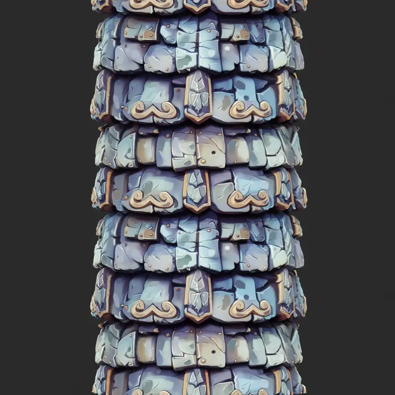 Stylized Architecture Roof Seamless Texture