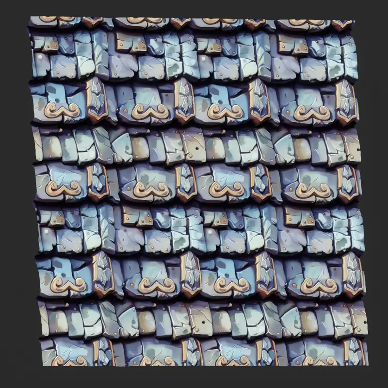 Stylized Architecture Roof Seamless Texture