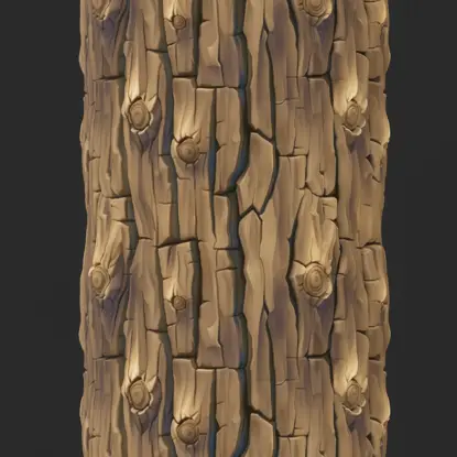 Stylized Bark Seamless Texture ready for game