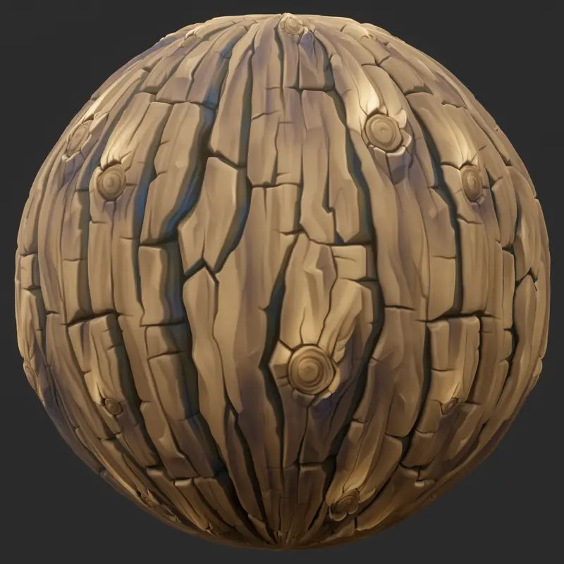 Stylized Bark Seamless Texture ready for game