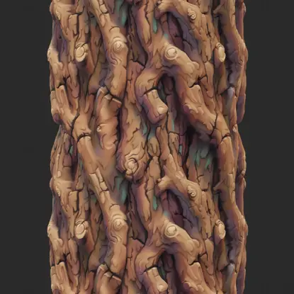 Stylized Bark Tileable Texture