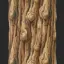 Stylized Bark with Wood Knot Seamless Texture