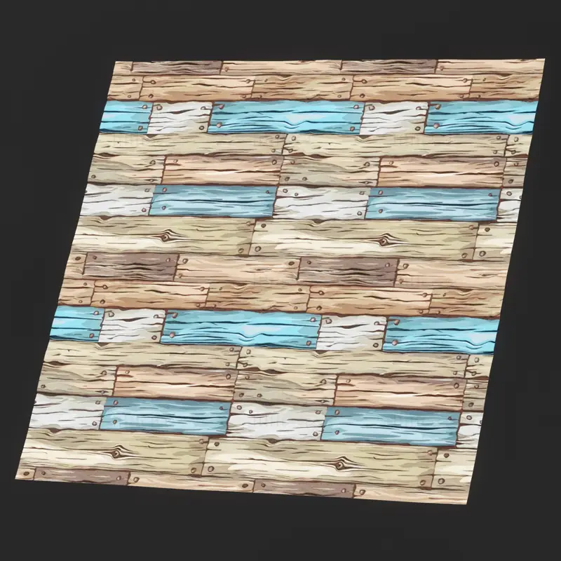 Stylized Blue Brown Wood Seamless Texture