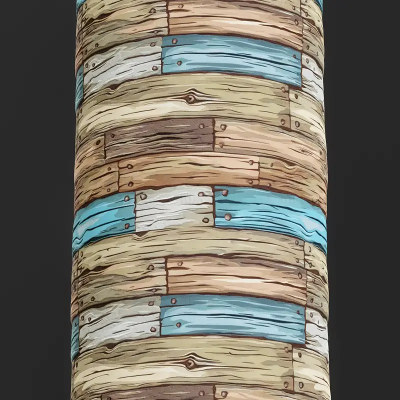 Stylized Blue Brown Wood Seamless Texture