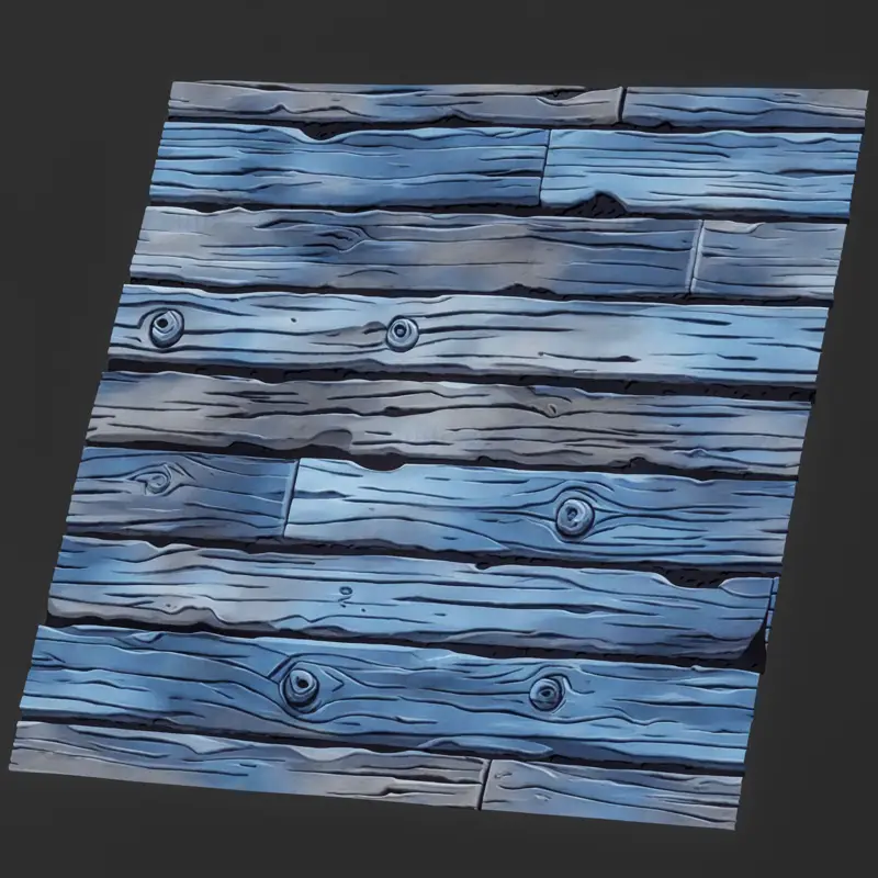 Stylized Blue Grey Wood Seamless Texture