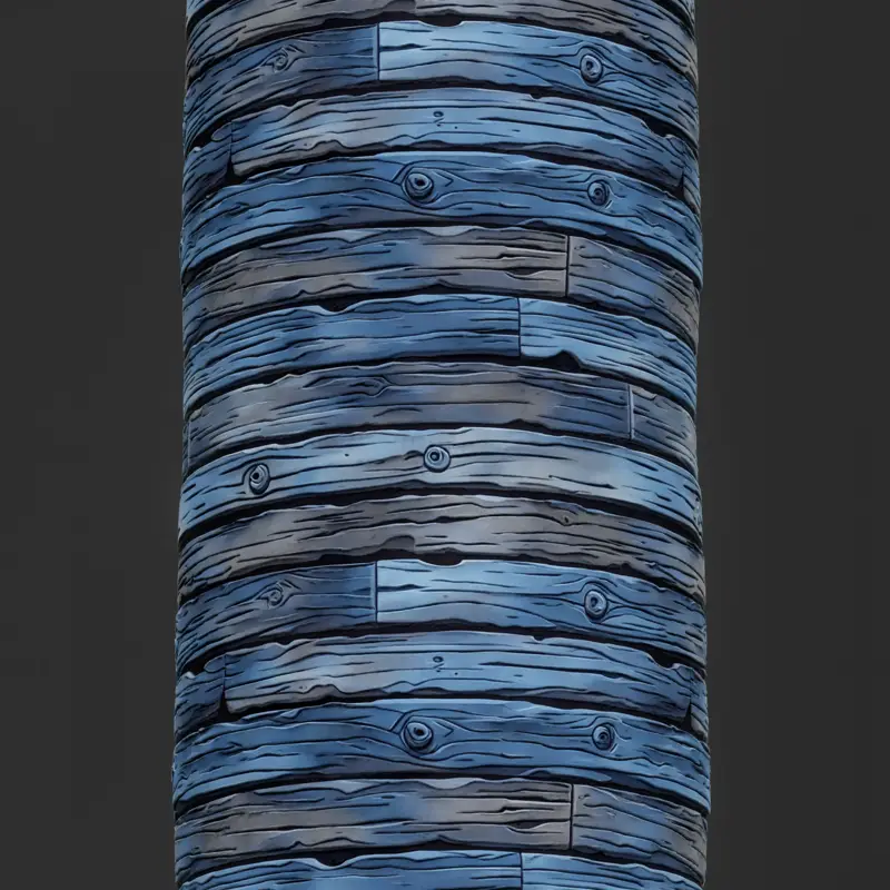 Stylized Blue Grey Wood Seamless Texture