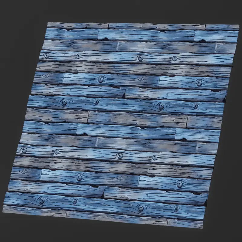 Stylized Blue Grey Wood Seamless Texture