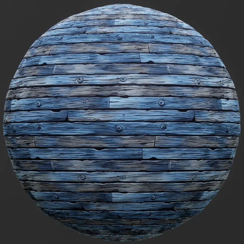 Stylized Blue Grey Wood Seamless Texture