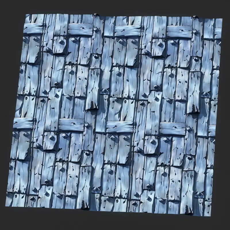Stylized Blue Wood Seamless Texture