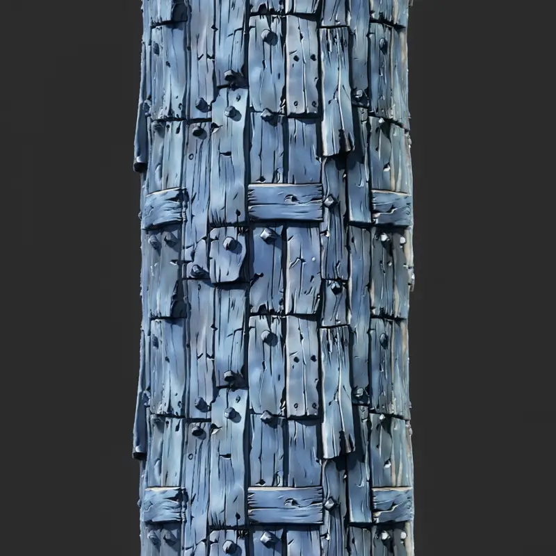 Stylized Blue Wood Seamless Texture