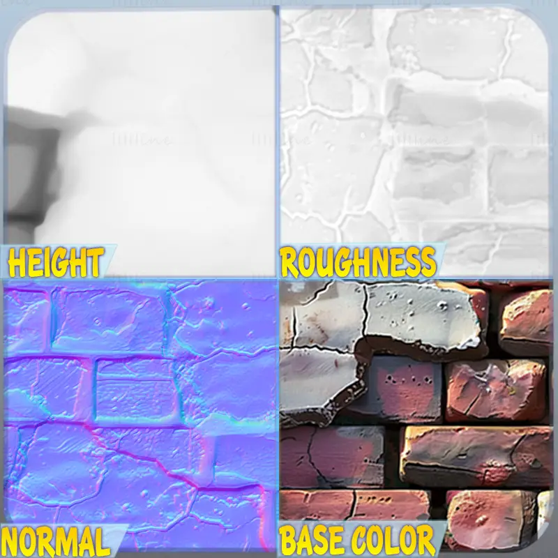 Stylized Brick Wall Seamless Texture