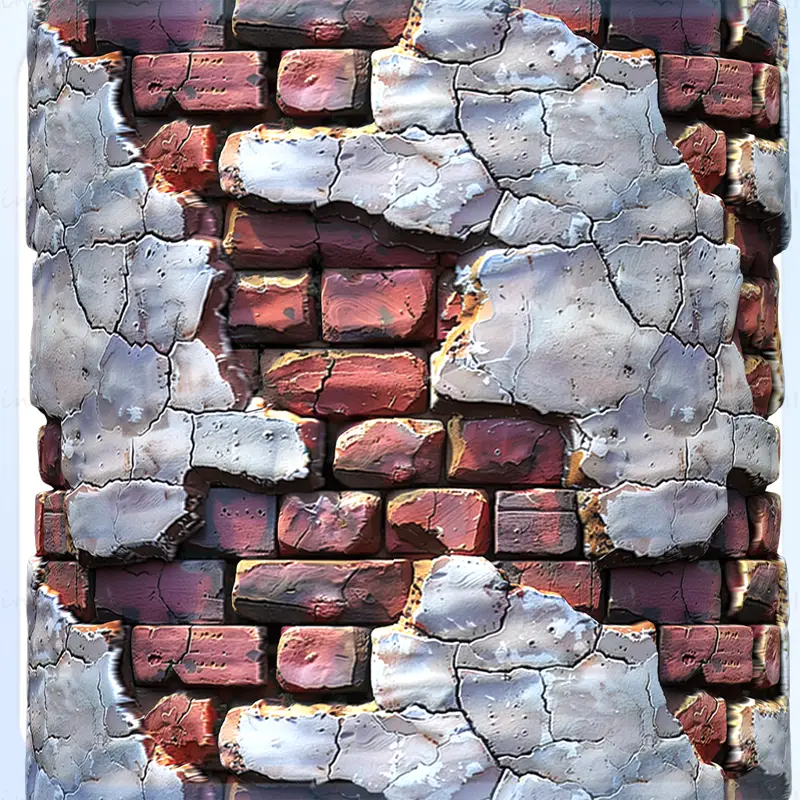 Stylized Brick Wall Seamless Texture