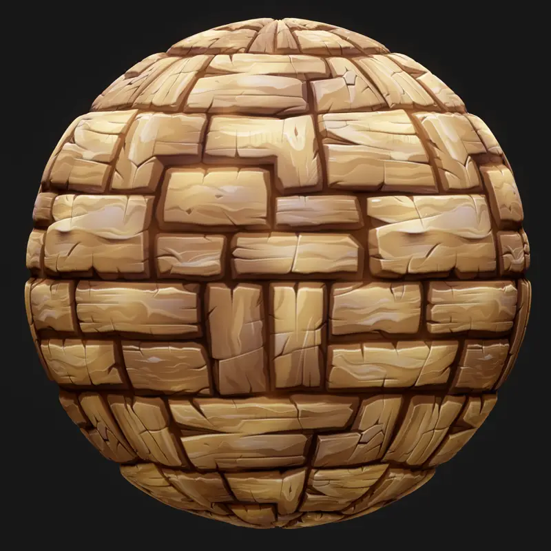Stylized Brown Stone Floor Seamless Texture
