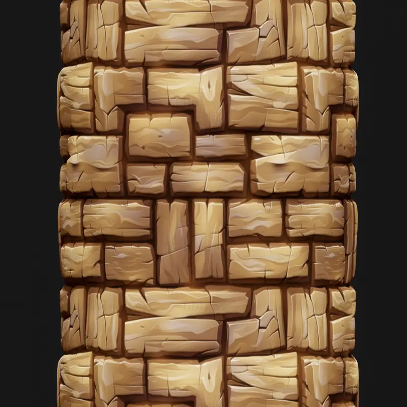 Stylized Brown Stone Floor Seamless Texture
