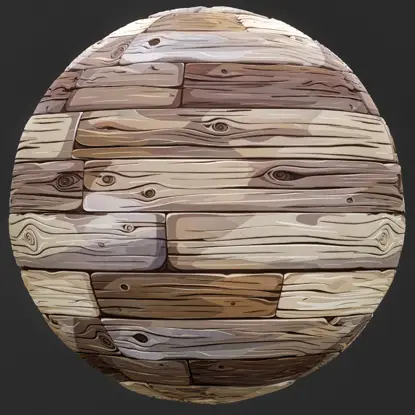 Stylized Brown Wood Seamless Texture