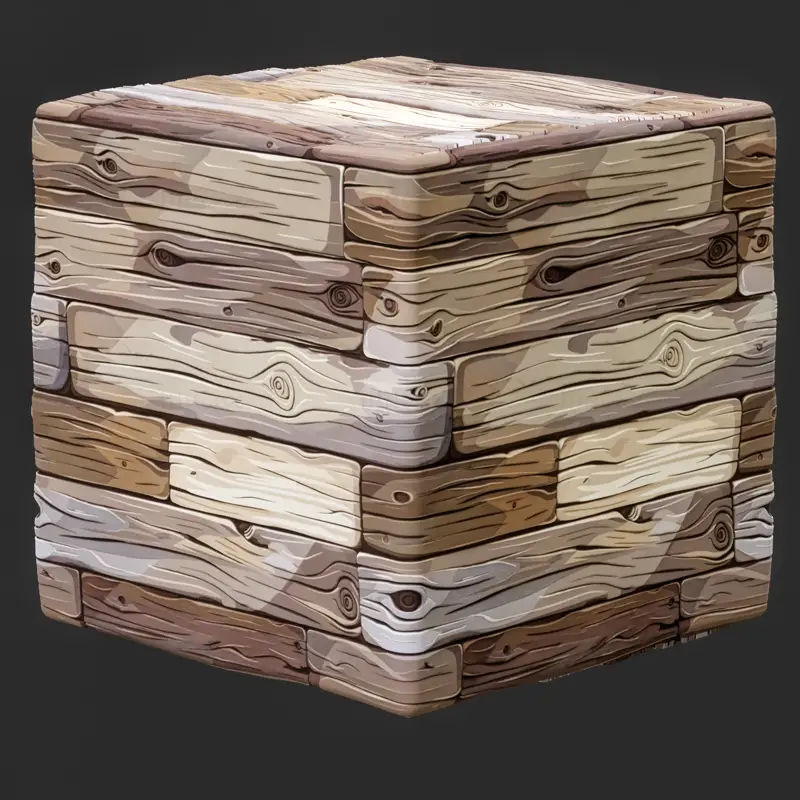 Stylized Brown Wood Seamless Texture