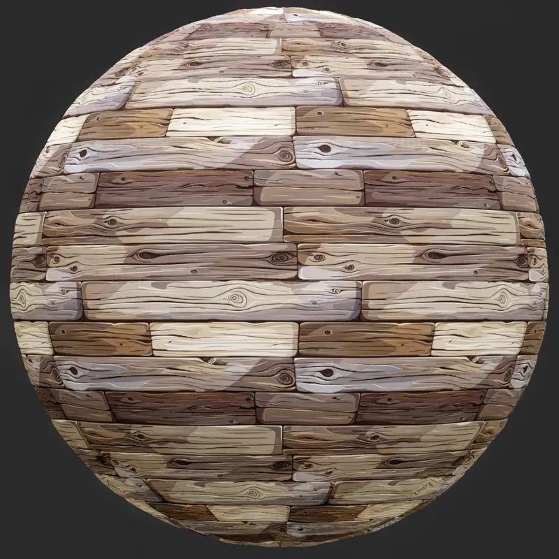 Stylized Brown Wood Seamless Texture