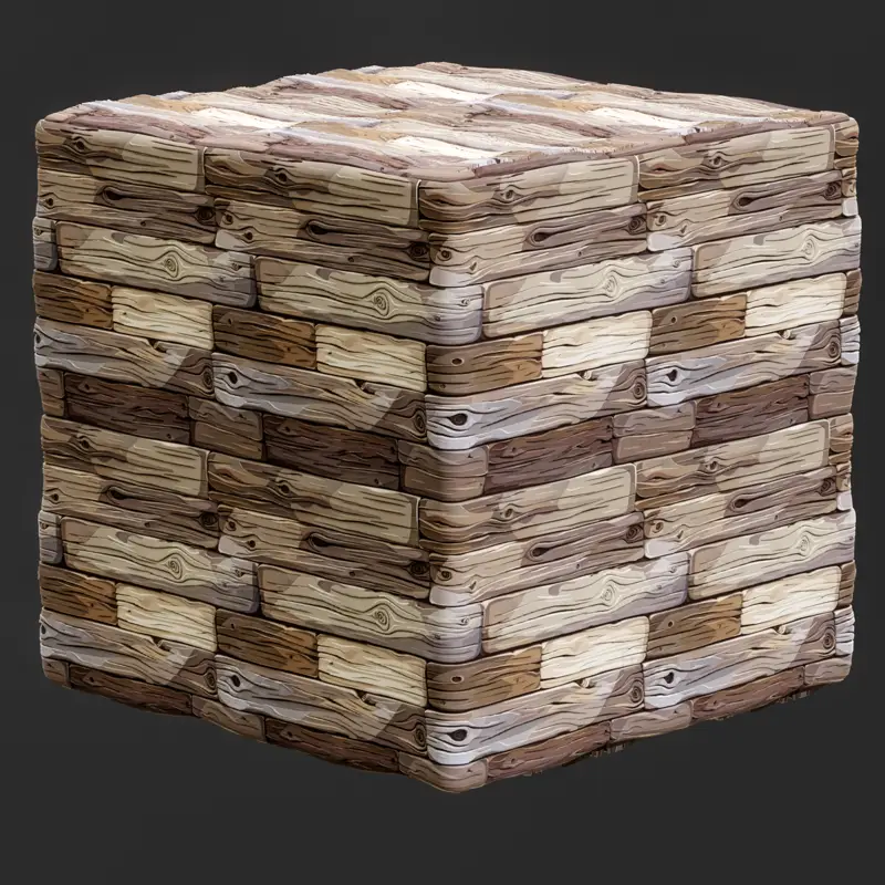 Stylized Brown Wood Seamless Texture