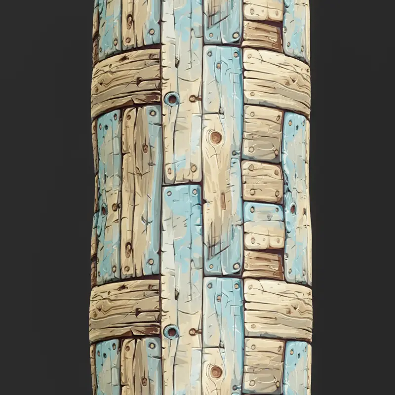 Textura sem emenda de madeira azul de desenho estilizado