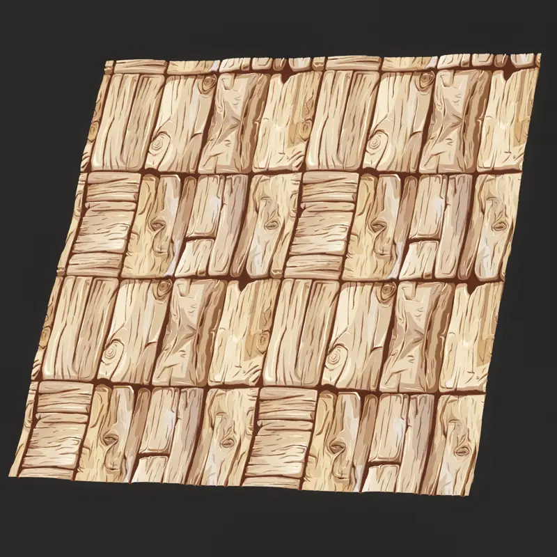 Stylized Cartoon Hand Painted Wood Seamless Texture