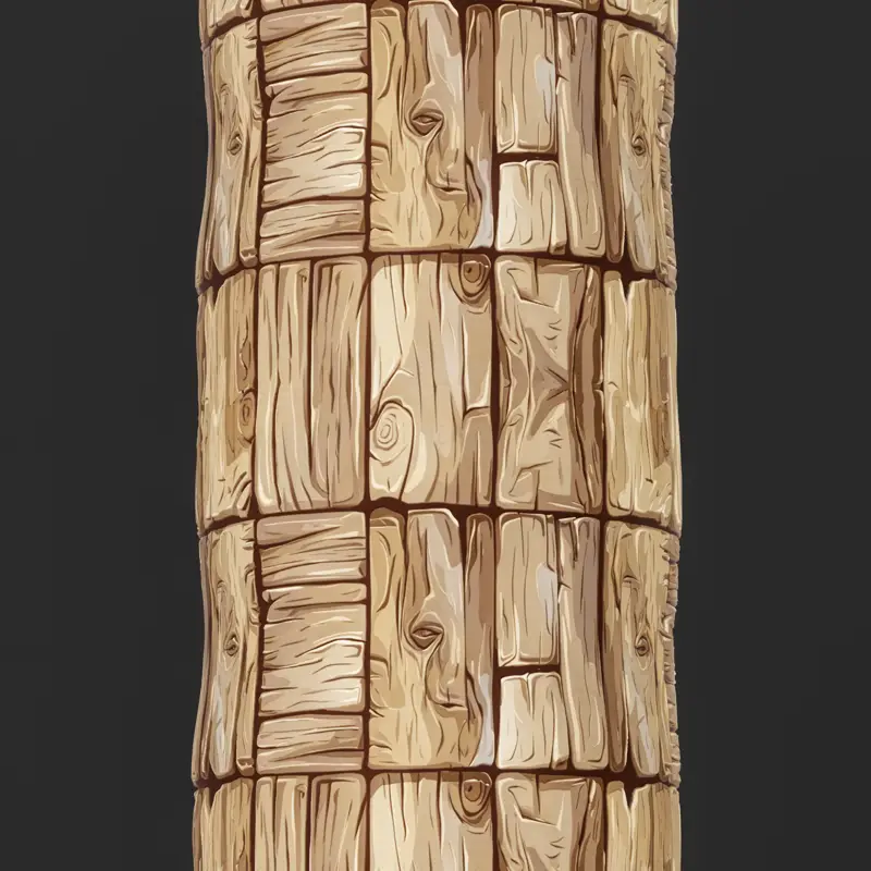 Stylized Cartoon Hand Painted Wood Seamless Texture