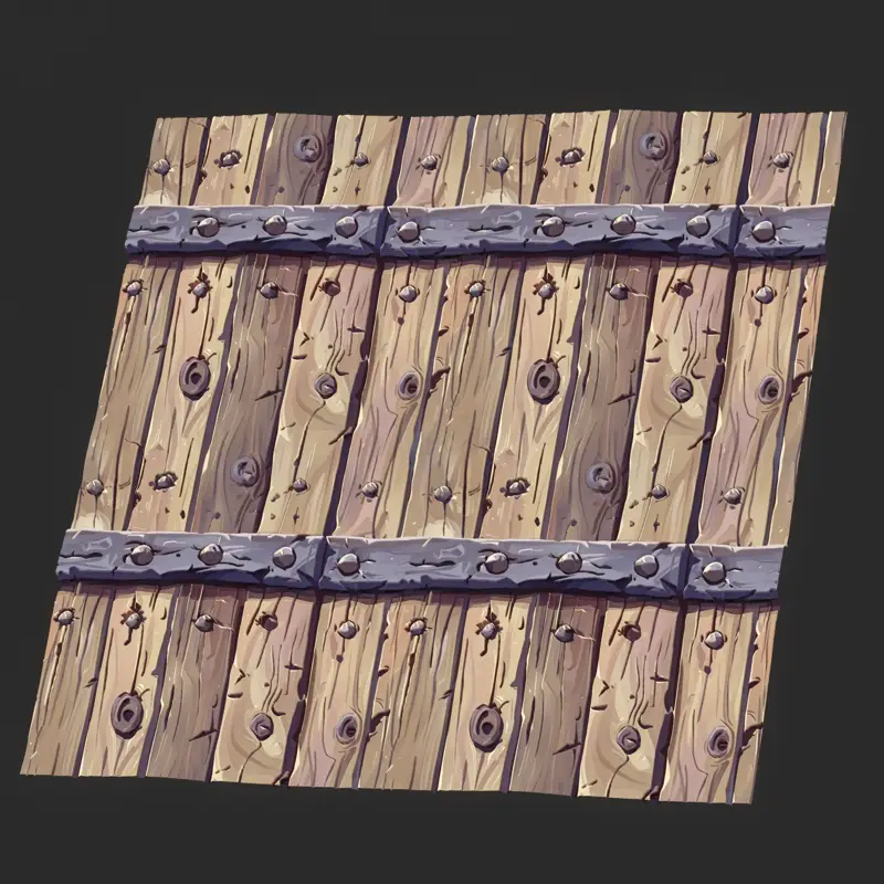 Стилизованный мультяшный деревянный забор Бесшовная текстура