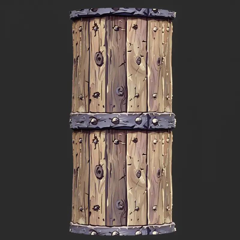 Стилизирана анимационна дървена ограда безшевна текстура