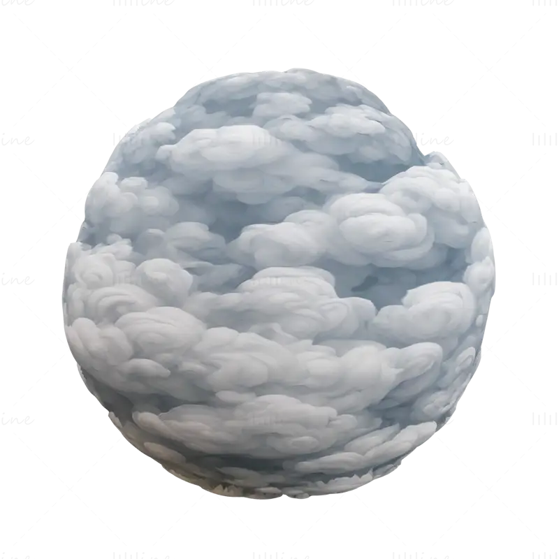 Безшевна текстура на стилизирани облаци