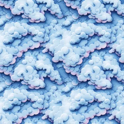 Stylized Color Clouds Seamless Texture