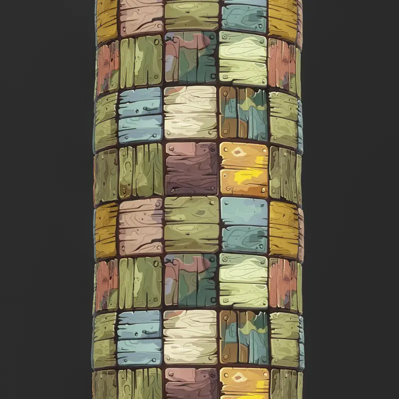 Textura sem emenda de bloco de madeira colorido estilizado