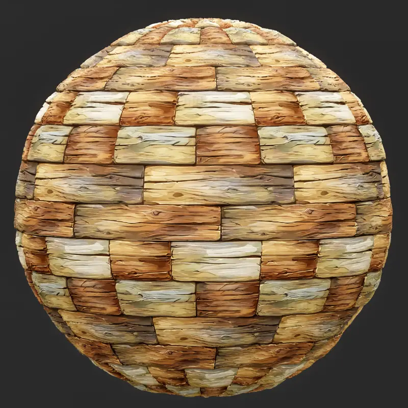 Stylized Colored Wood Seamless Texture