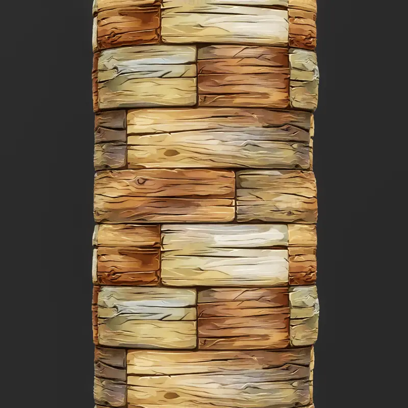 Stylized Colored Wood Seamless Texture