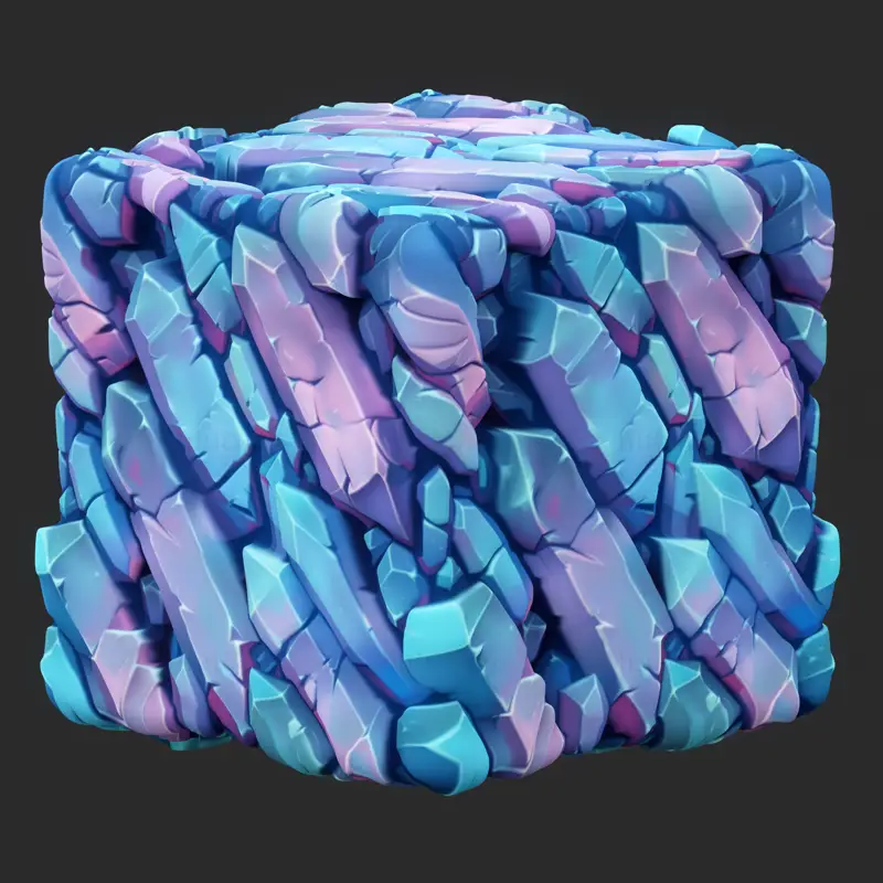 Stylized Crystal Seamless Texture Material